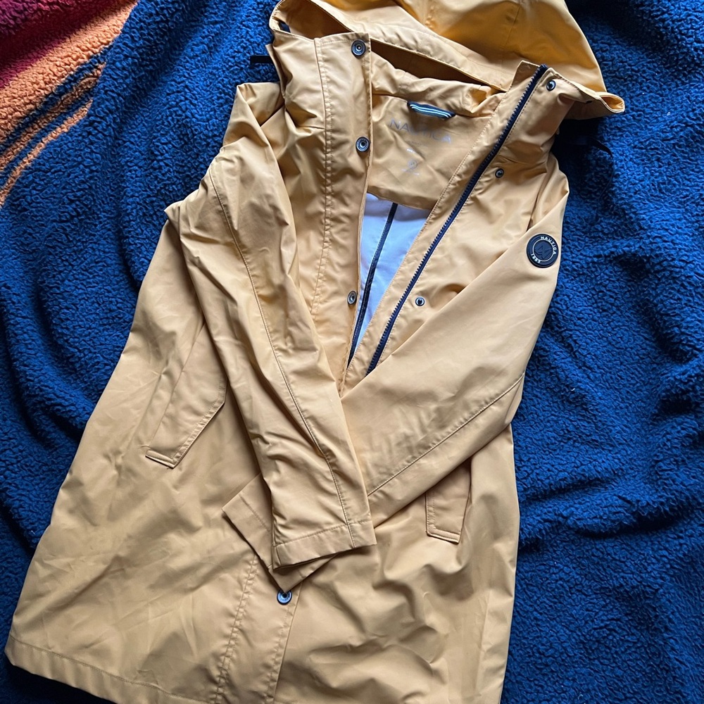 Nautica yellow Trench Coat with Hood